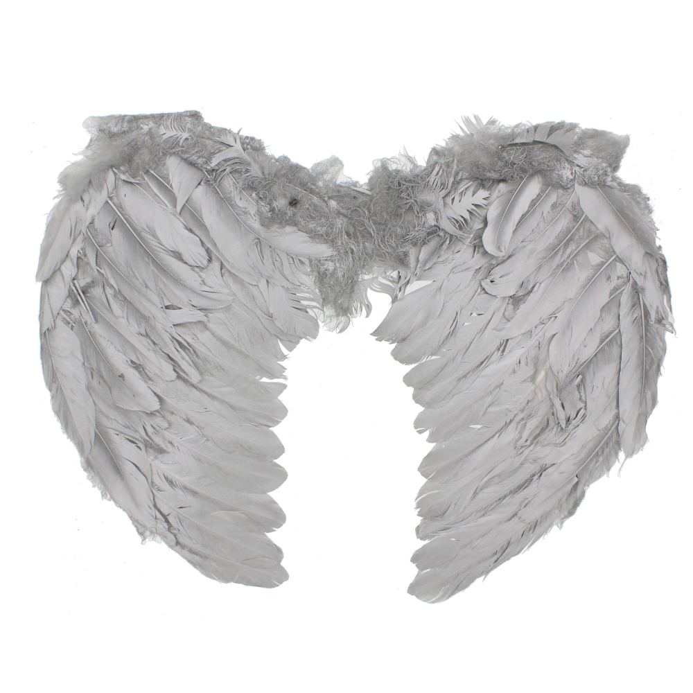 Zac's Alter Ego - Silver Feather Wings - Silver coloured